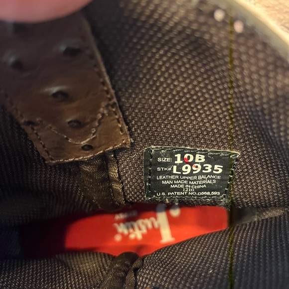 Pink and Brown Ladies Gypsy Western Boot w/ Ostrich Print (L9935) (worn once) - Picture 9 of 16